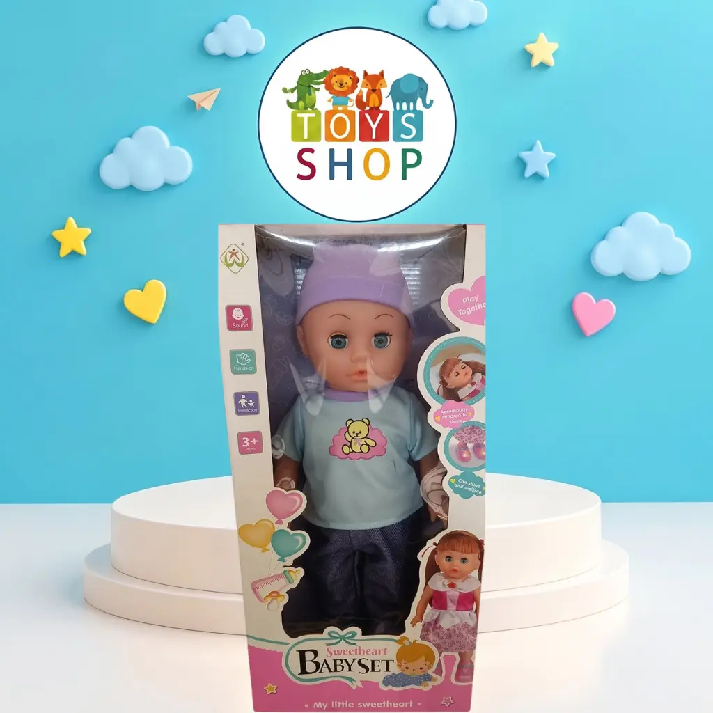 لعبة دمية الطفل التفاعلية مع أصوات ومؤثرات Sweetheart Baby Set | Sweetheart Baby Set
