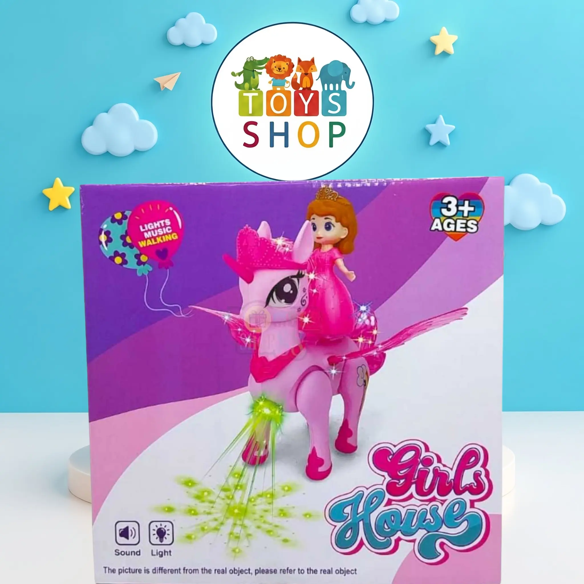 لعبة الأميرة صوفيا مع الحصان السحري المضيء والمتحرك | Princess Sofia Walking Horse & Light Playset
