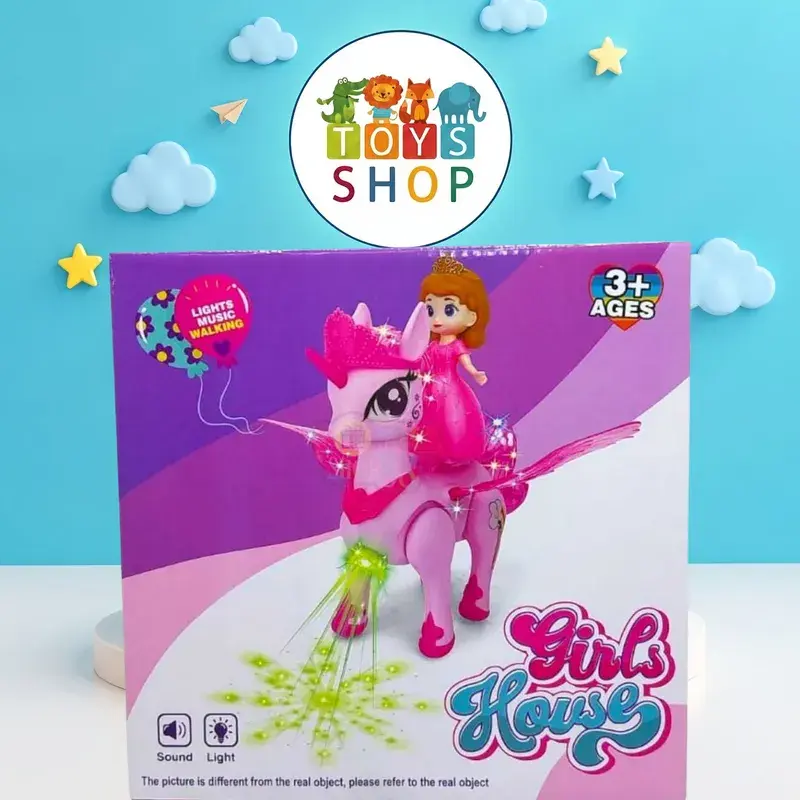 لعبة الأميرة صوفيا مع الحصان السحري المضيء والمتحرك | Princess Sofia Walking Horse & Light Playset